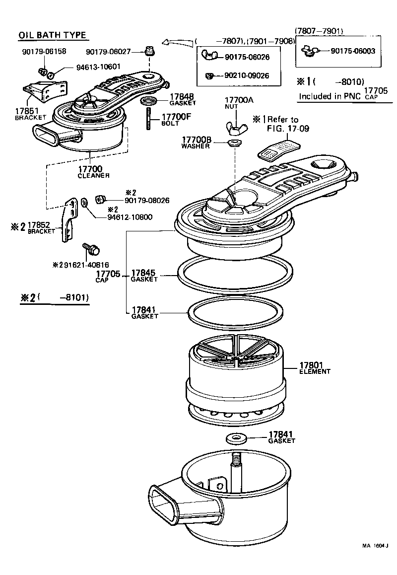 Exploded illustration MA1604J