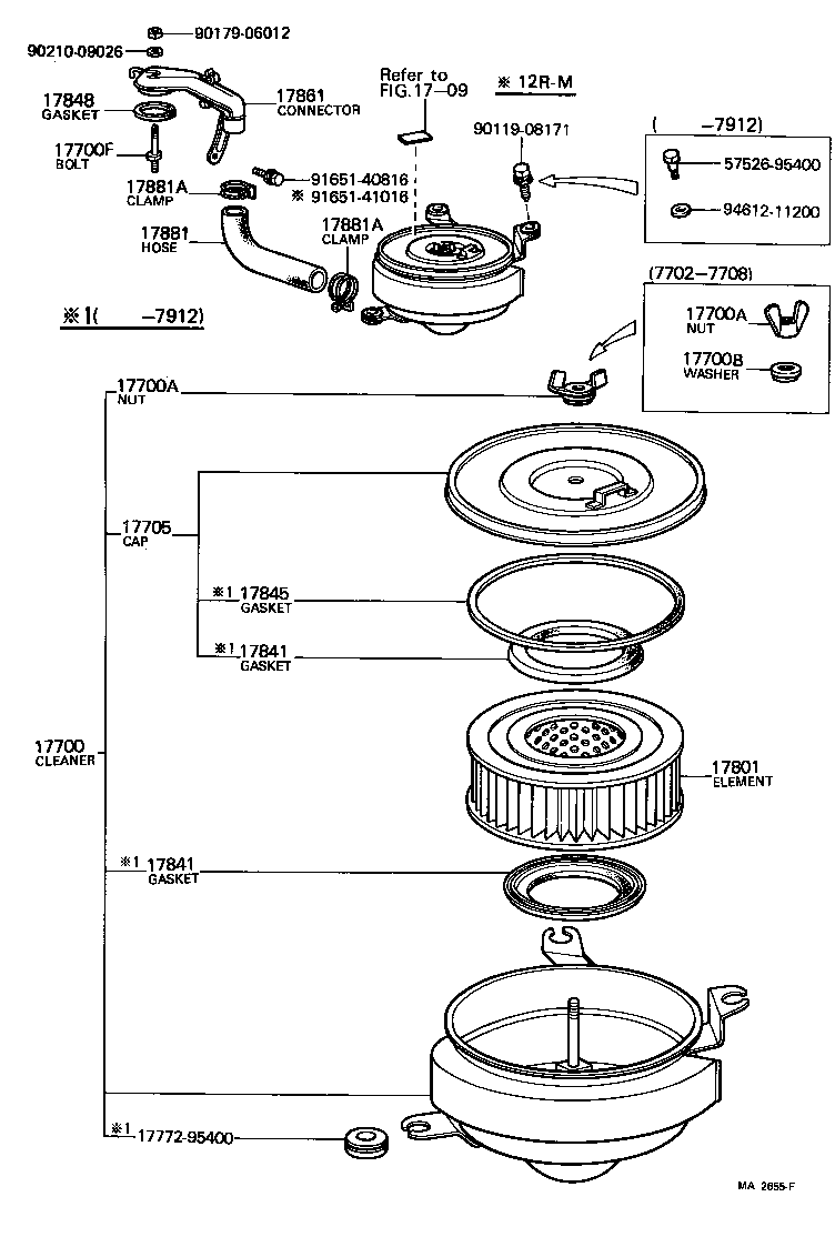 Exploded illustration MA2655F