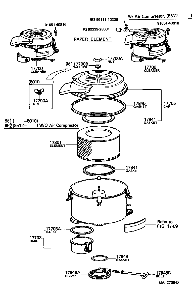 Exploded illustration MA2769D