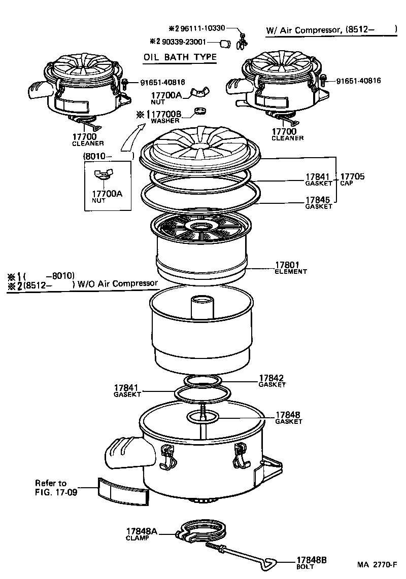 Exploded illustration MA2770F