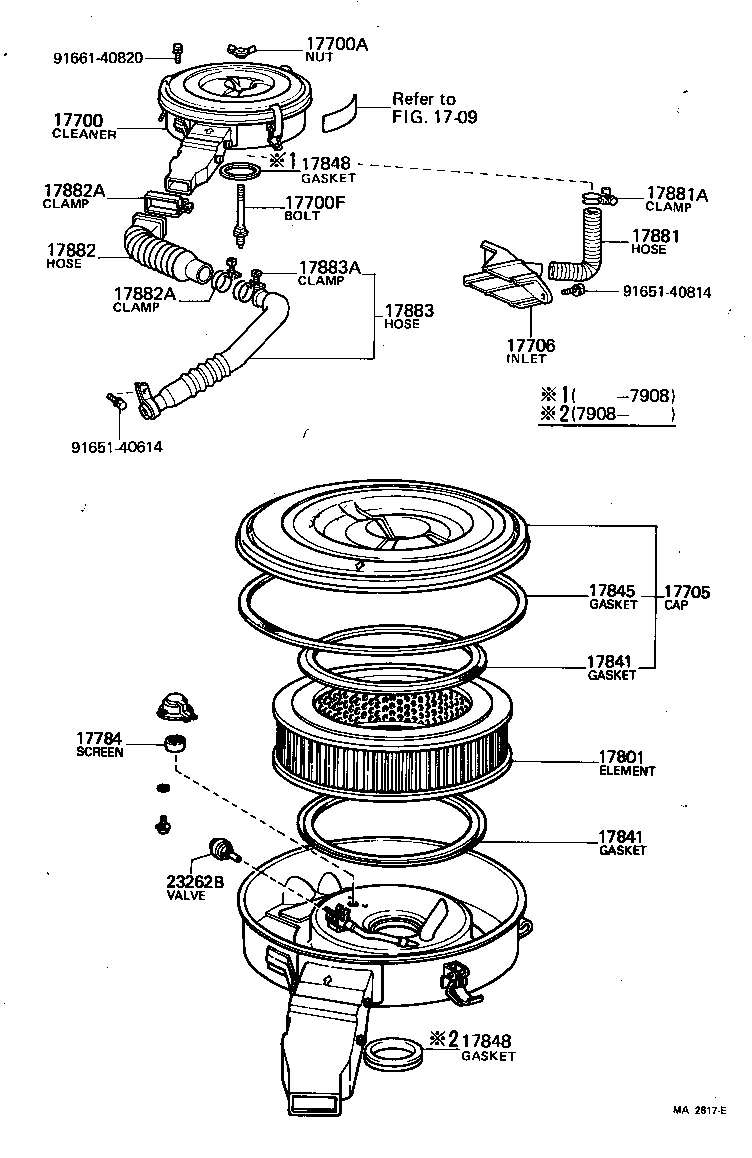 Exploded illustration MA2817E
