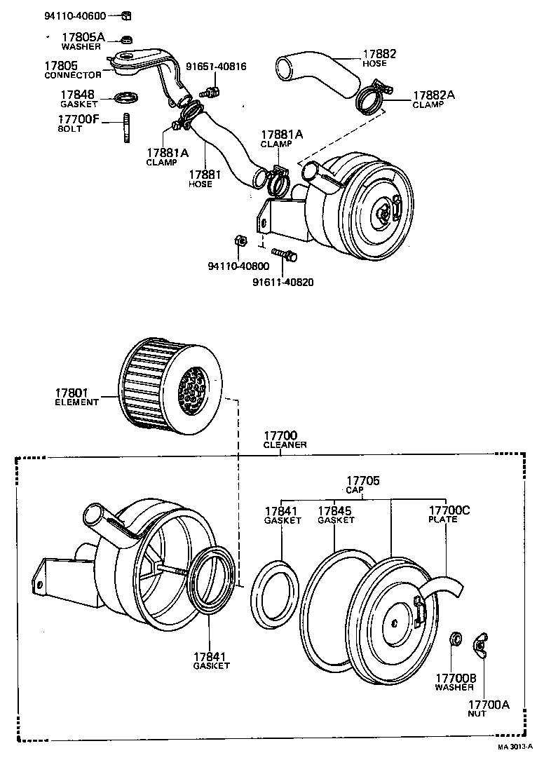 Exploded illustration MA3013A