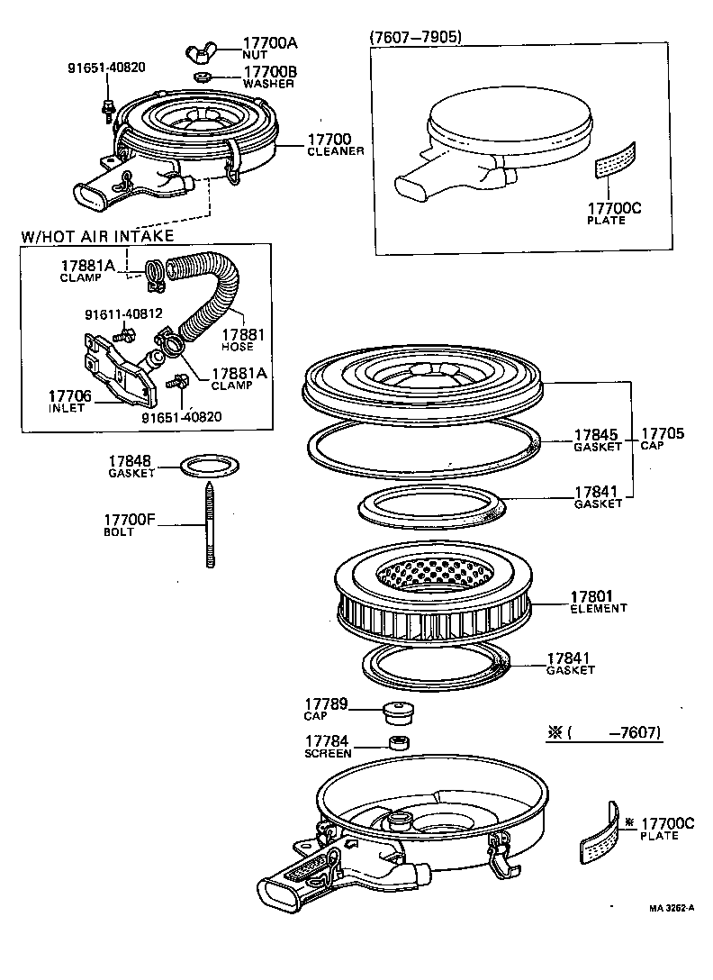 Exploded illustration MA3262A