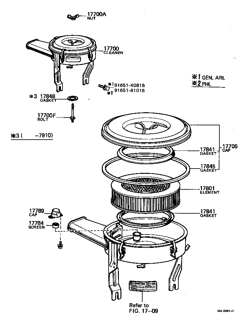 Exploded illustration MA3361D