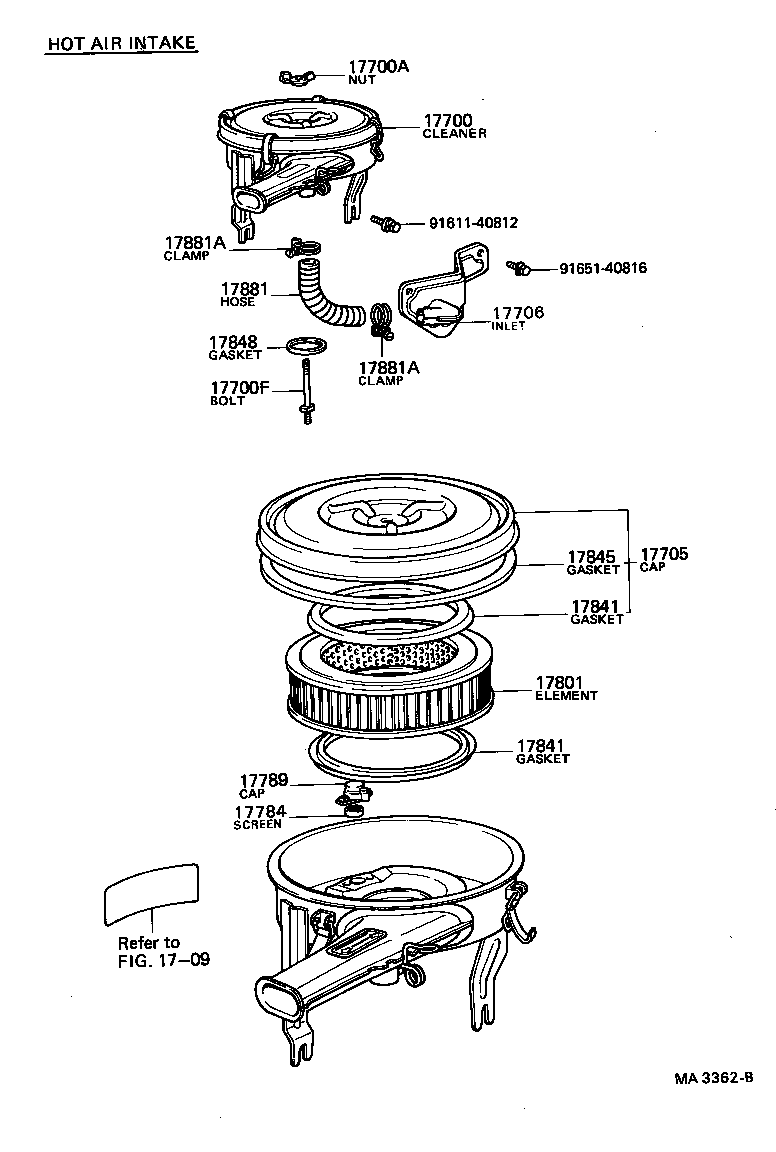 Exploded illustration MA3362B