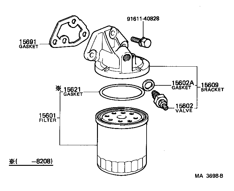 Exploded illustration MA3698B