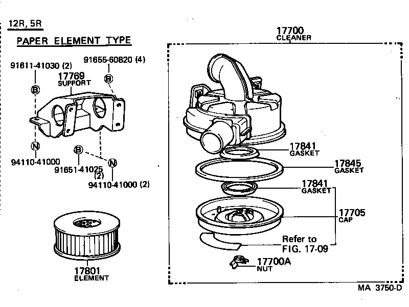Exploded illustration MA3750D