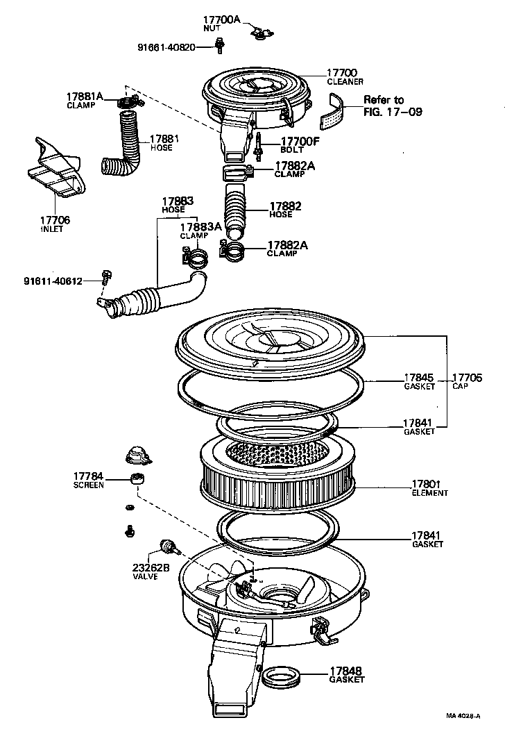 Exploded illustration MA4028A