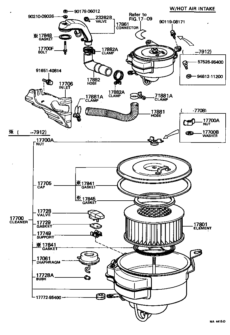 Exploded illustration MA4415D