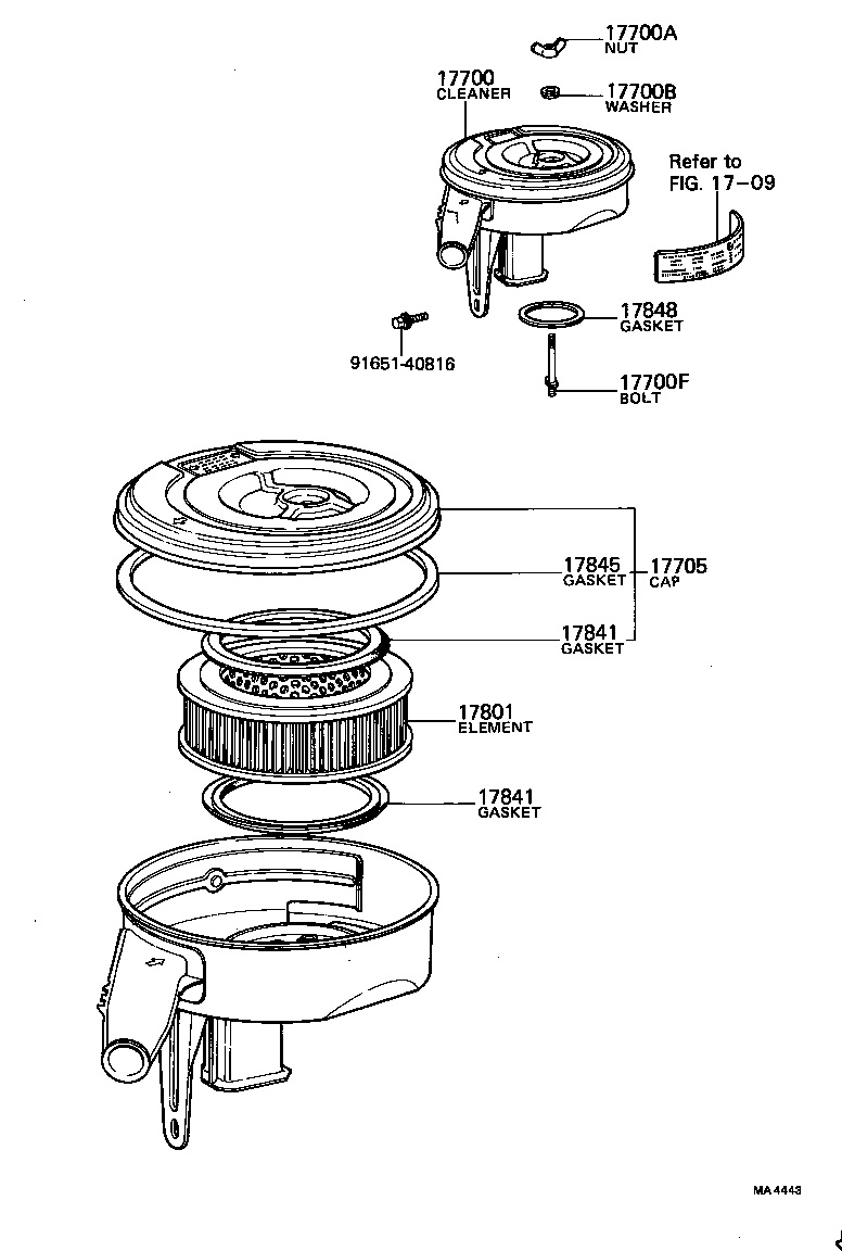 Exploded illustration MA4443