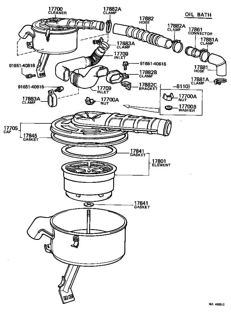Exploded illustration MA4900D