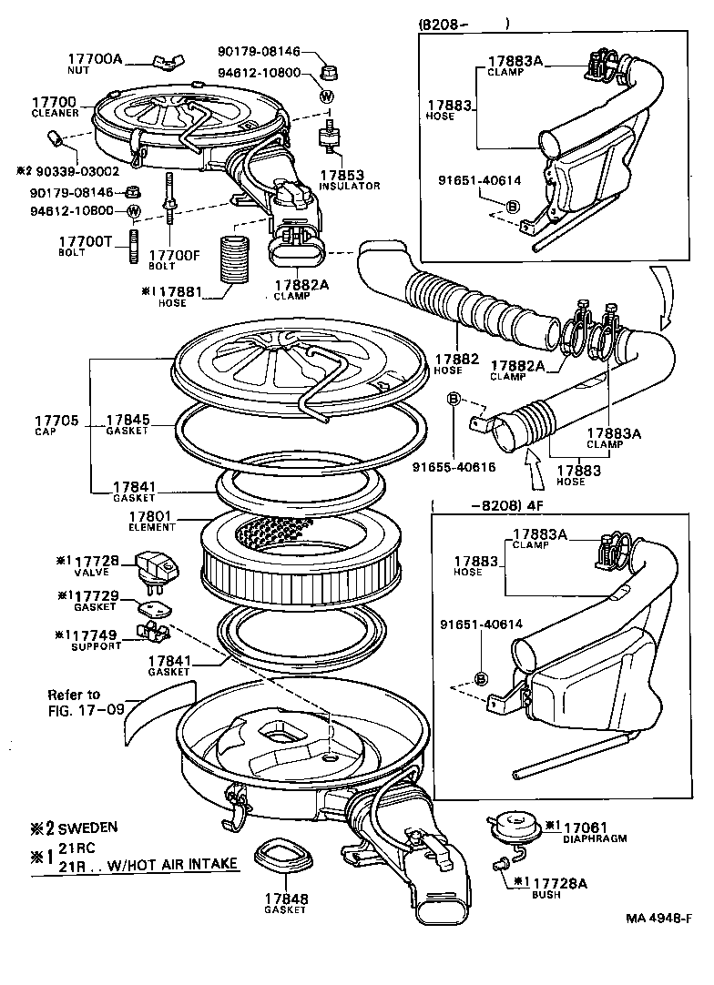 Exploded illustration MA4948F