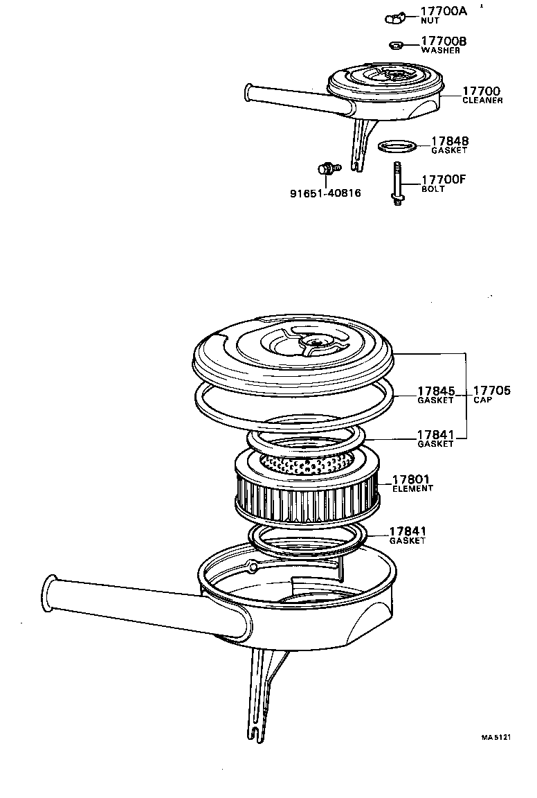 Exploded illustration MA5121