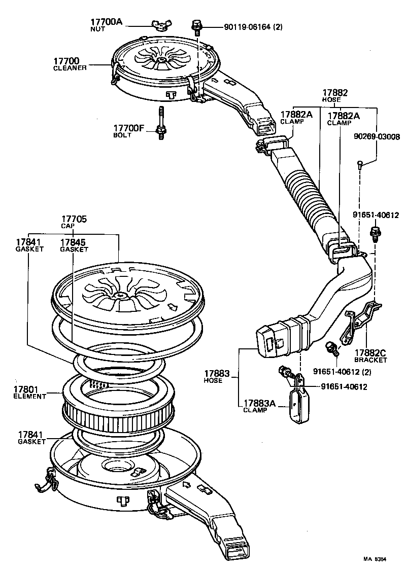 Exploded illustration MA5354