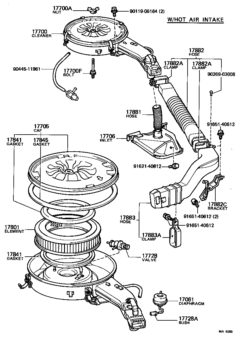 Exploded illustration MA5355