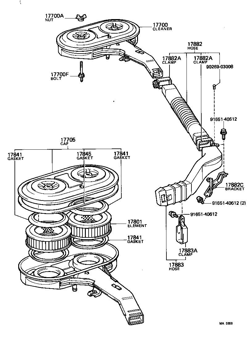 Exploded illustration MA5356
