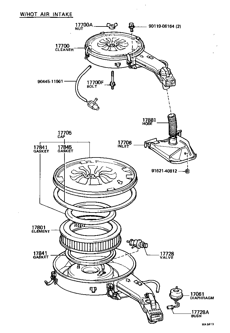 Exploded illustration MA5613