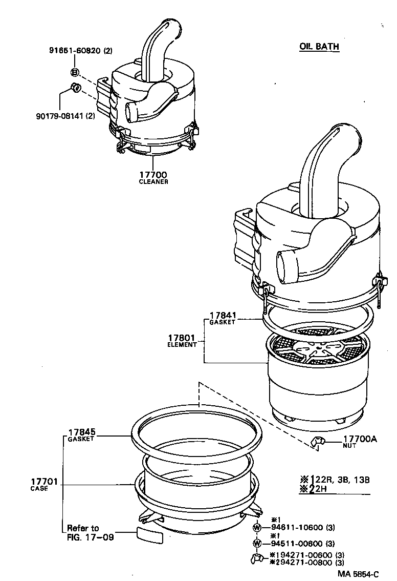Exploded illustration MA5854C