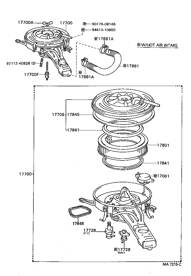 Exploded illustration MA7215C