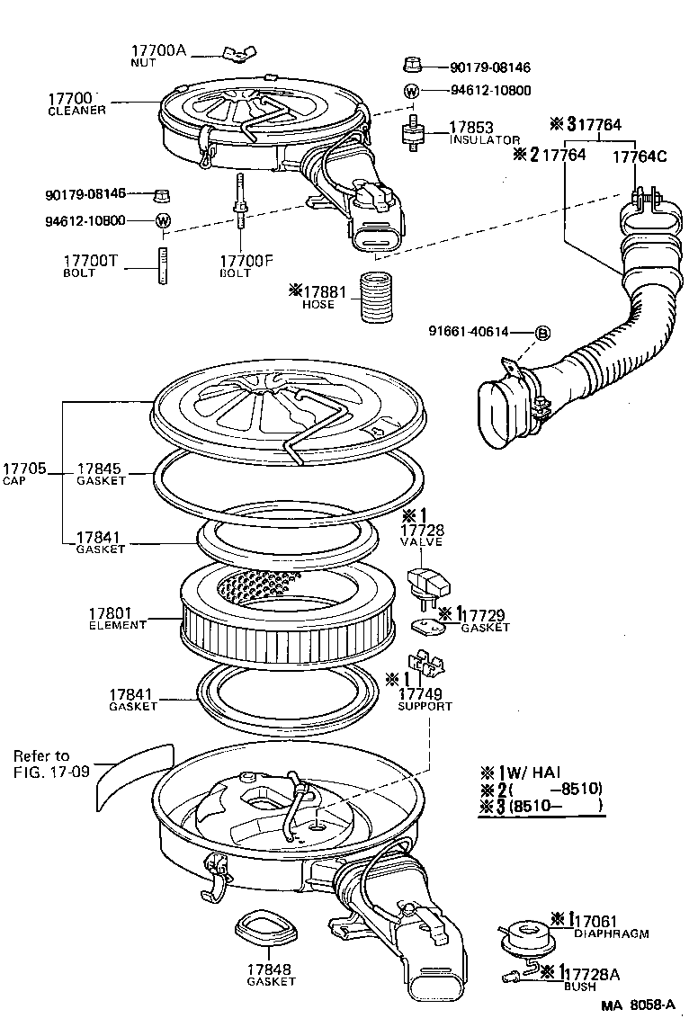 Exploded illustration MA8058A