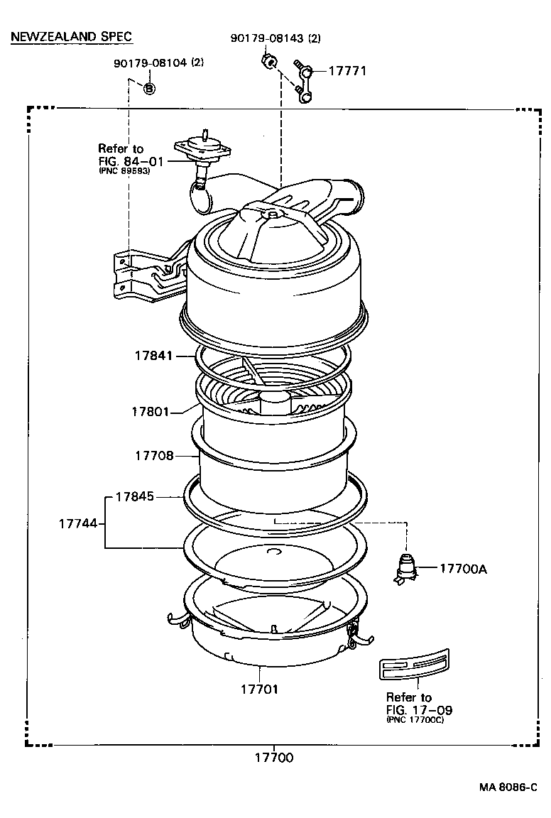 Exploded illustration MA8086C