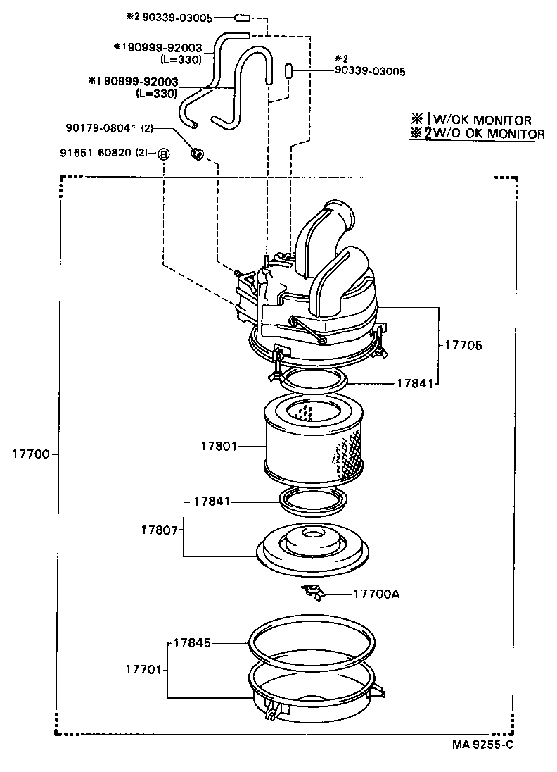 Exploded illustration MA9255C