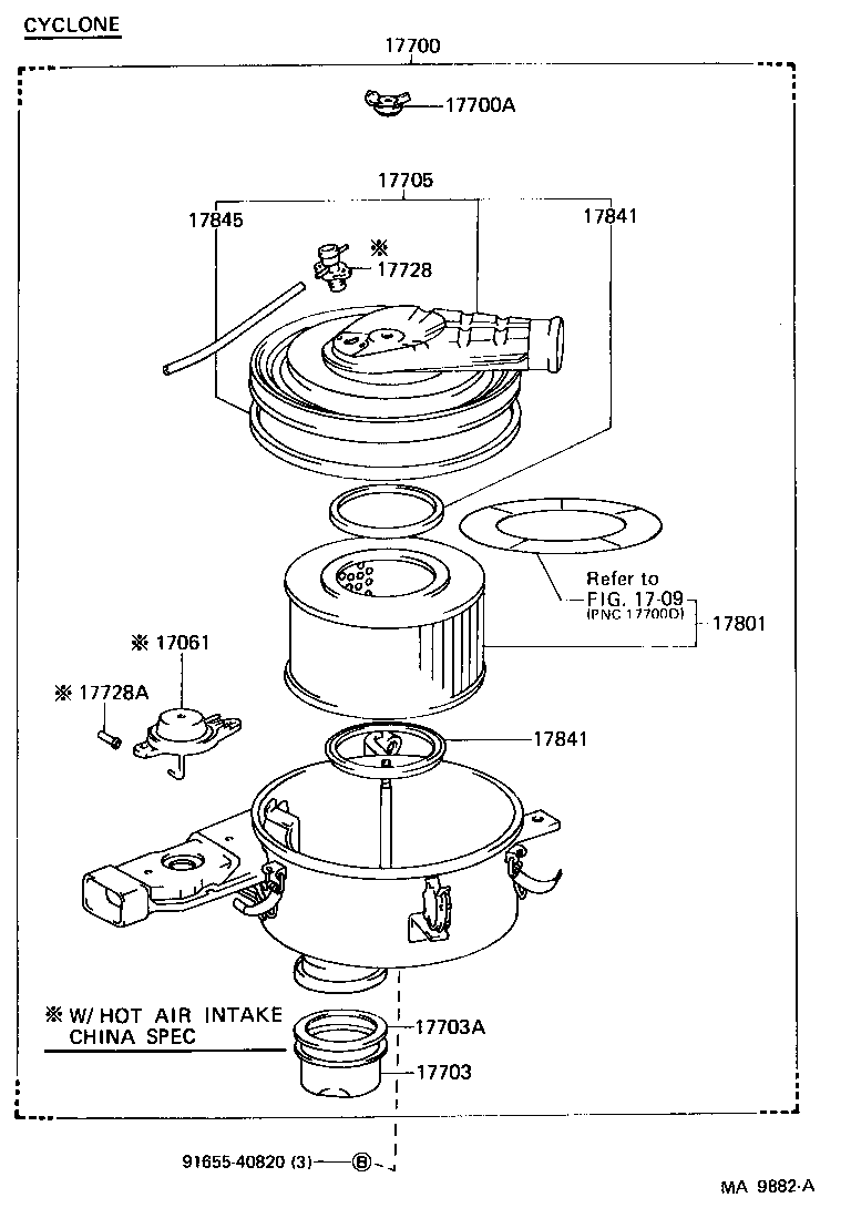 Exploded illustration MA9882A