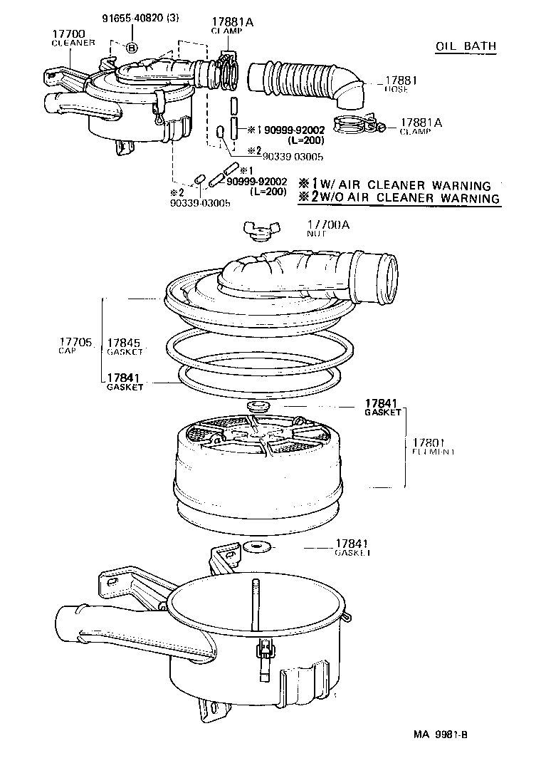 Exploded illustration MA9981B