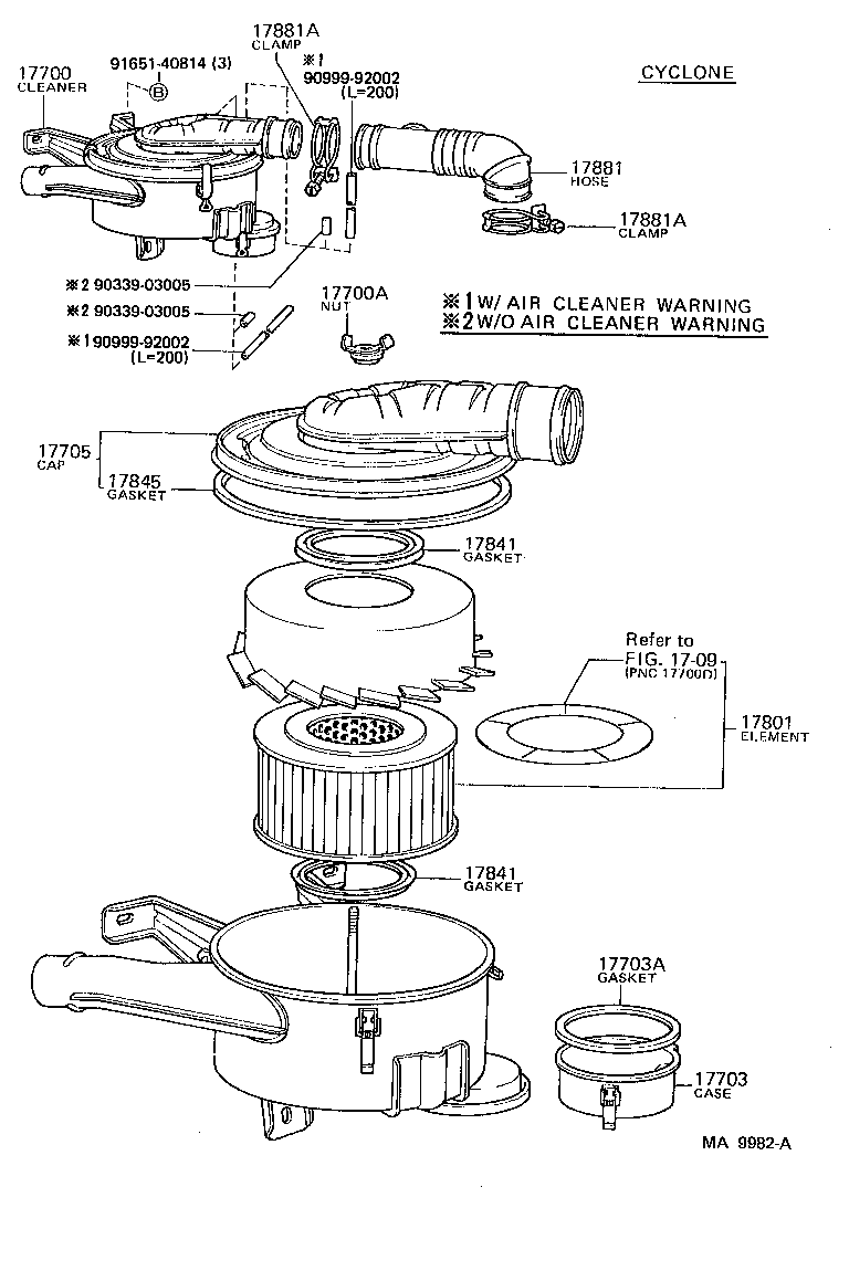 Exploded illustration MA9982A