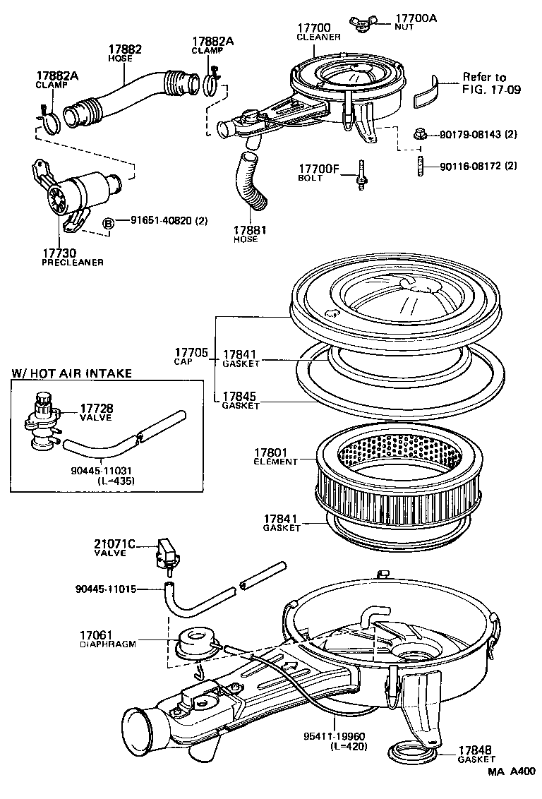 Exploded illustration MAA400