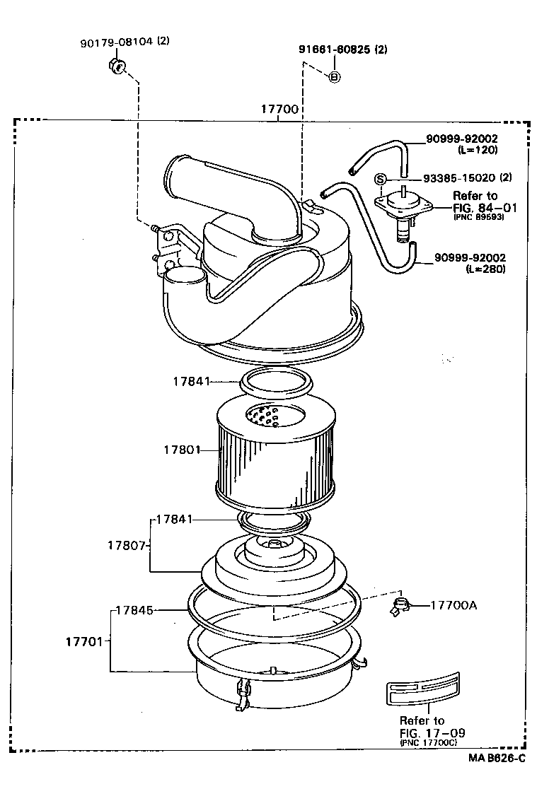 Exploded illustration MAB626C