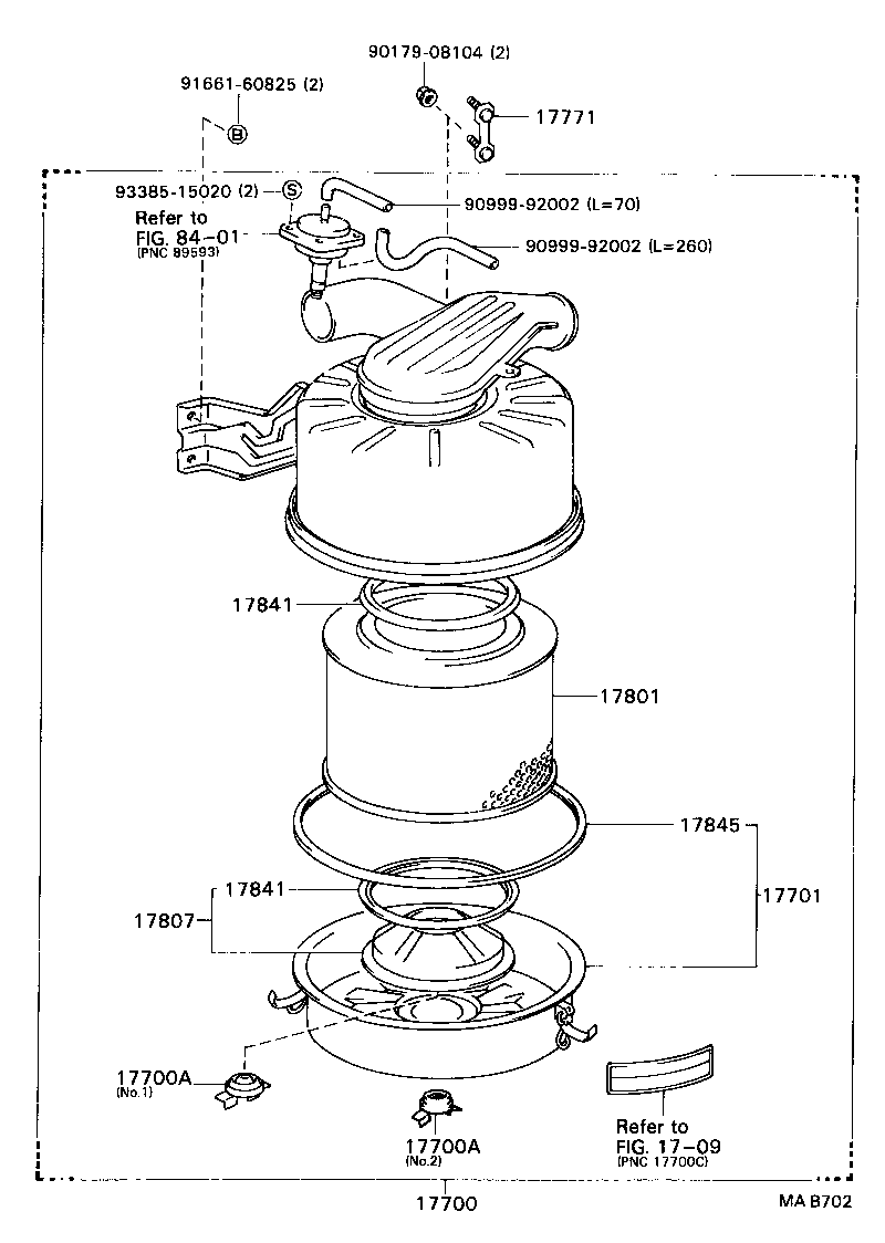 Exploded illustration MAB702
