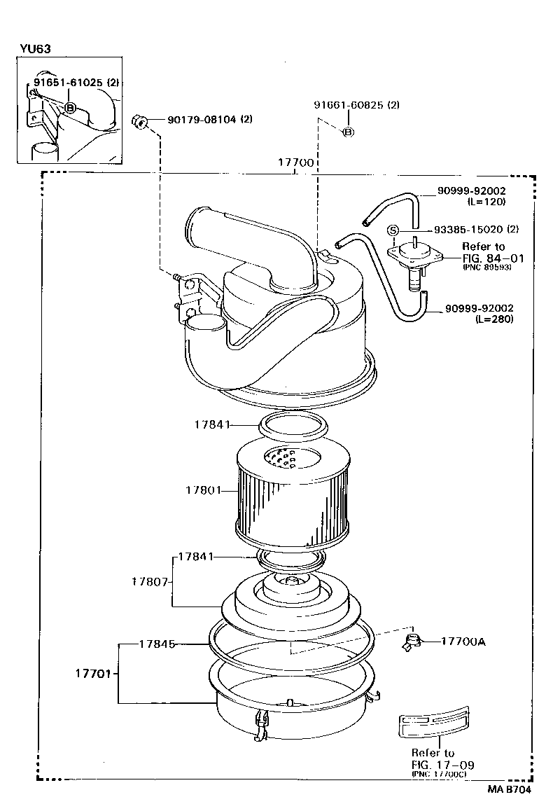 Exploded illustration MAB704