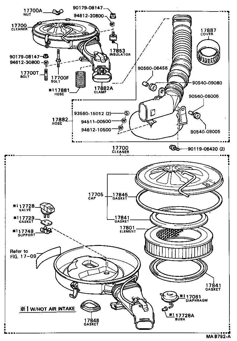 Exploded illustration MAB792A