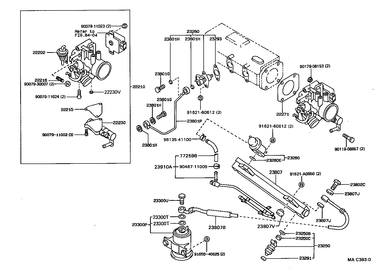 Exploded illustration MAC393D