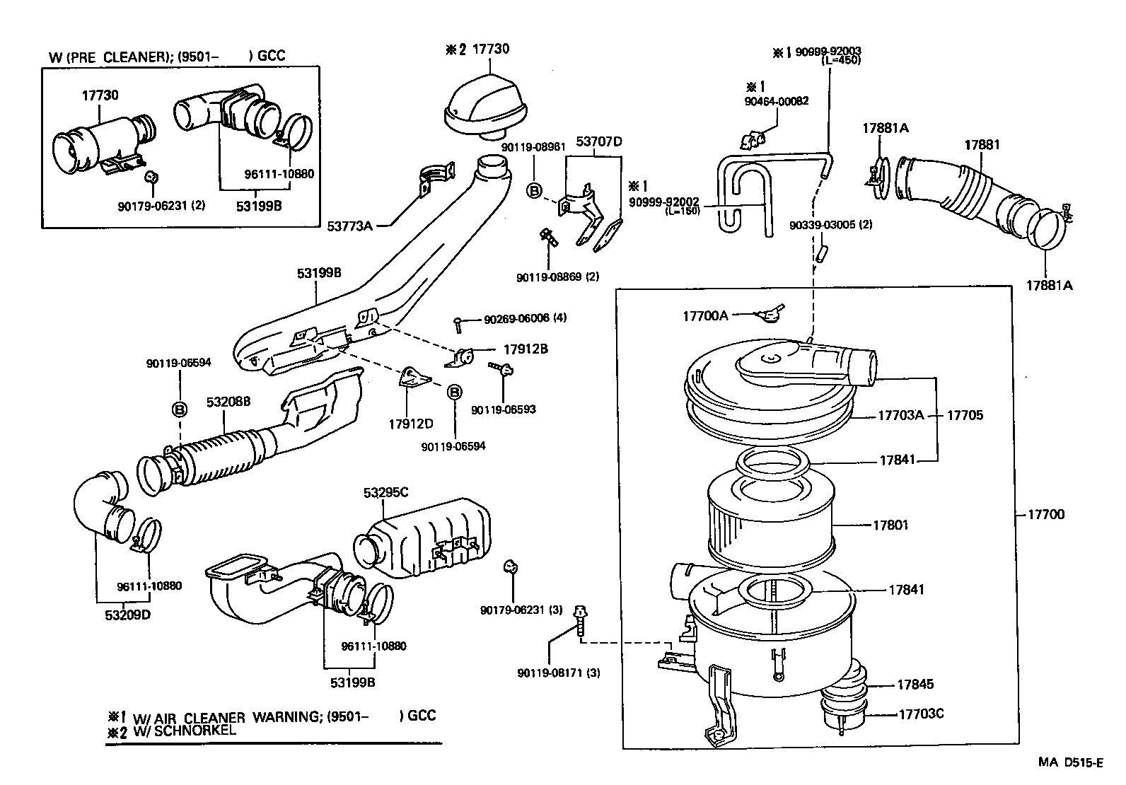 Exploded illustration MAD515E