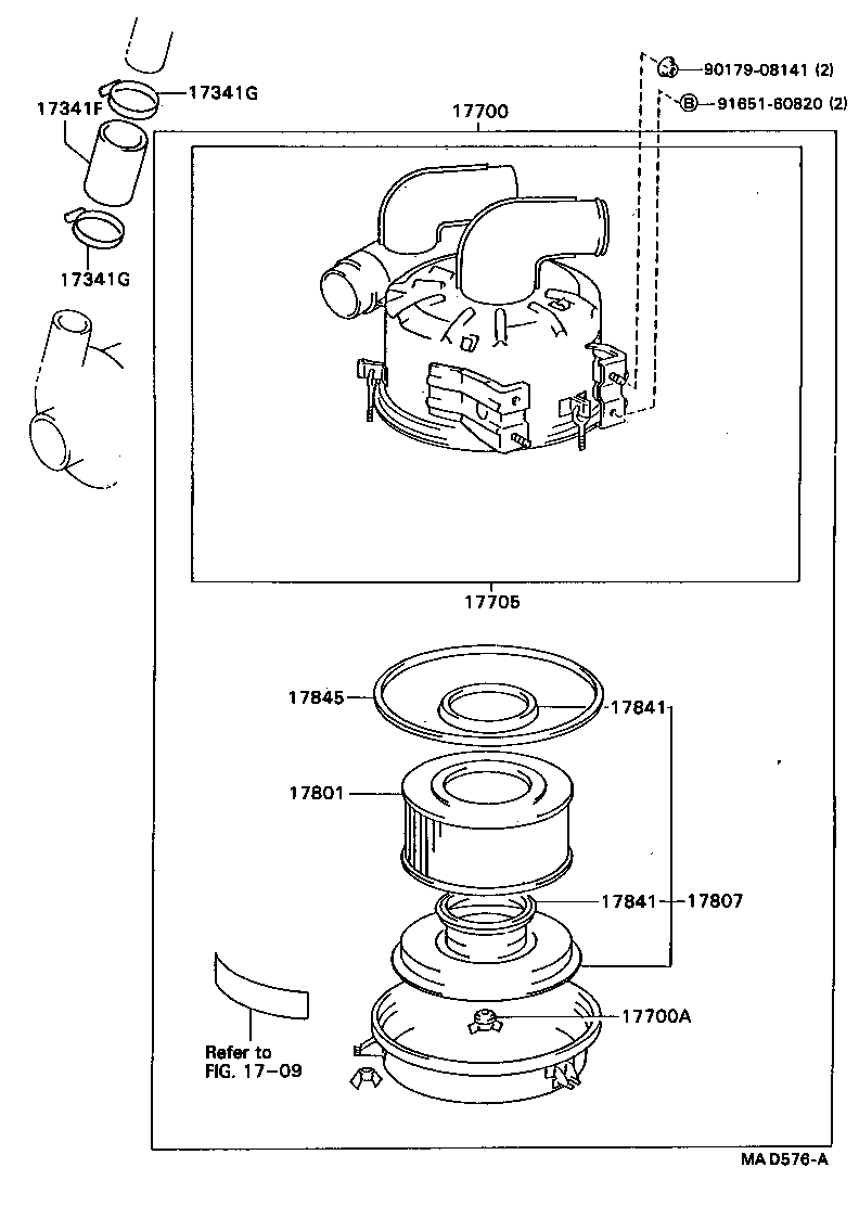 Exploded illustration MAD576A
