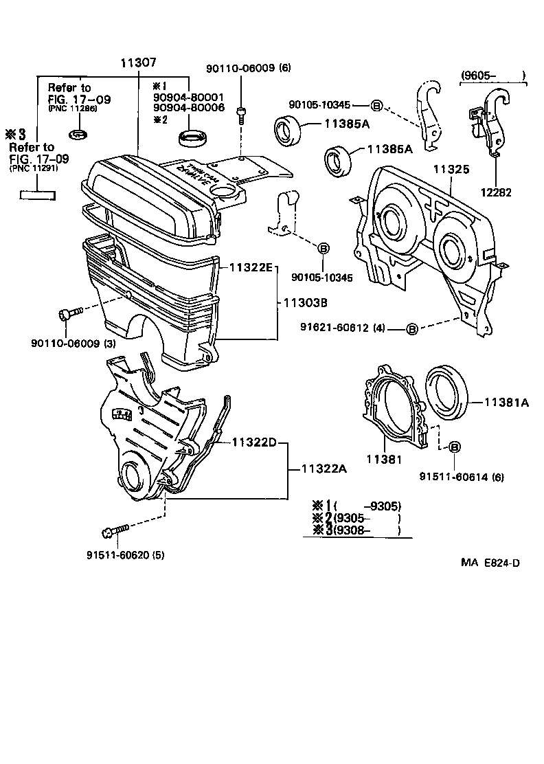 Exploded illustration MAE824D