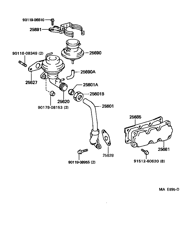 Exploded illustration MAE895D