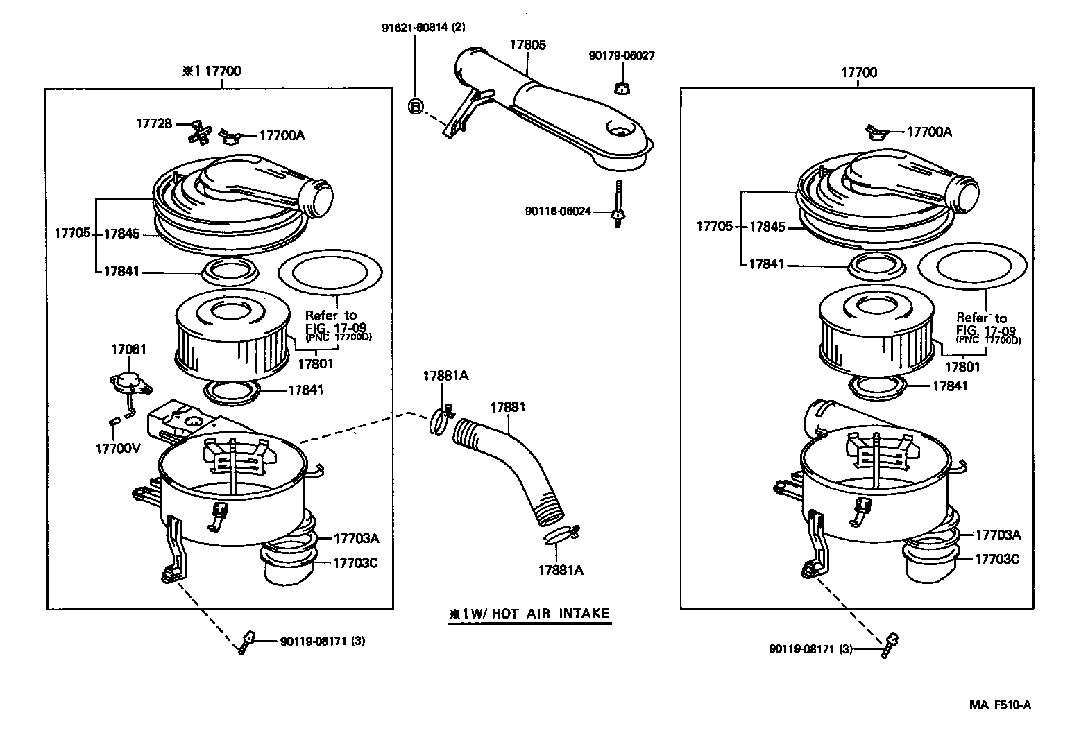 Exploded illustration MAF510A