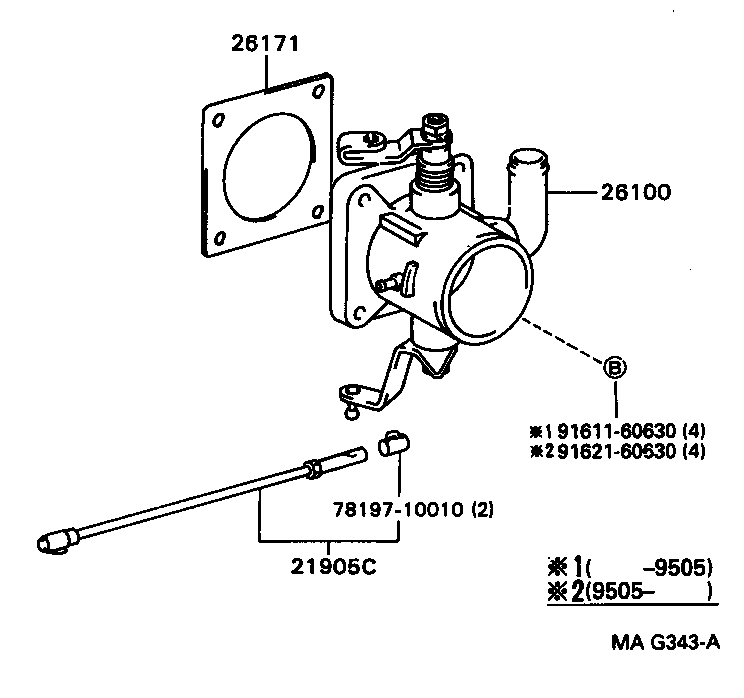Exploded illustration MAG343A