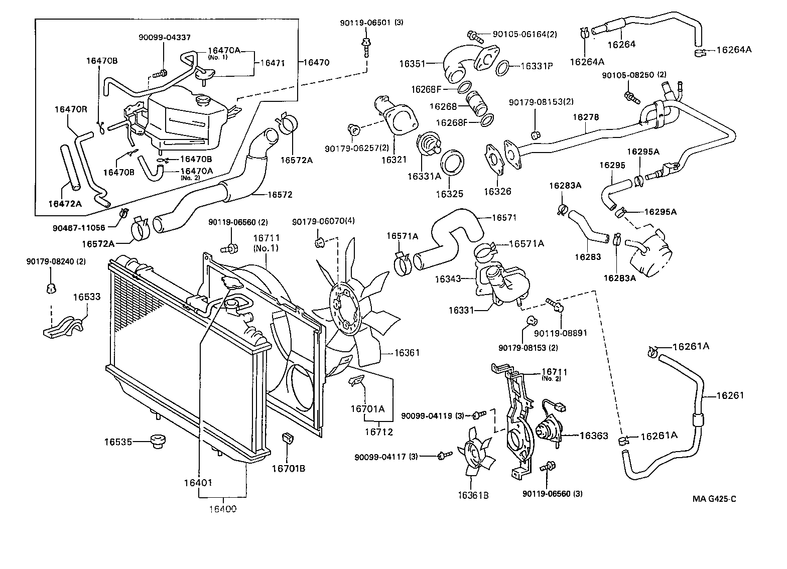 Exploded illustration MAG425C