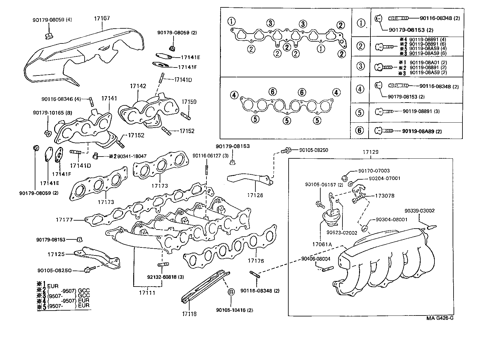Exploded illustration MAG426G