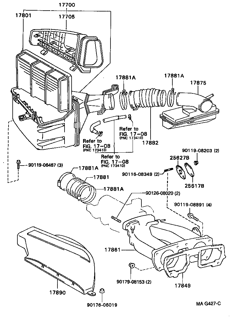 Exploded illustration MAG427C