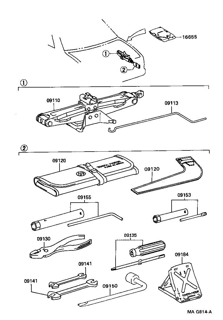 Exploded illustration MAG814A