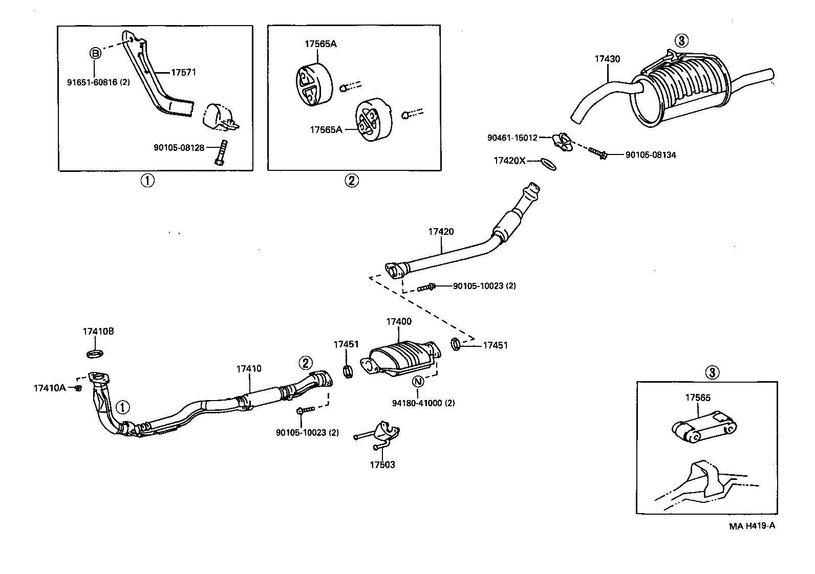 Exploded illustration MAH419A