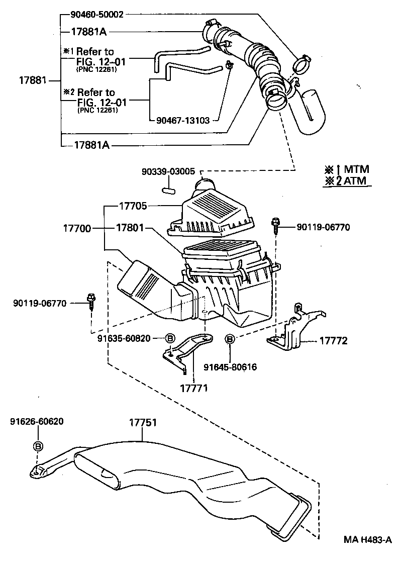 Exploded illustration MAH483A