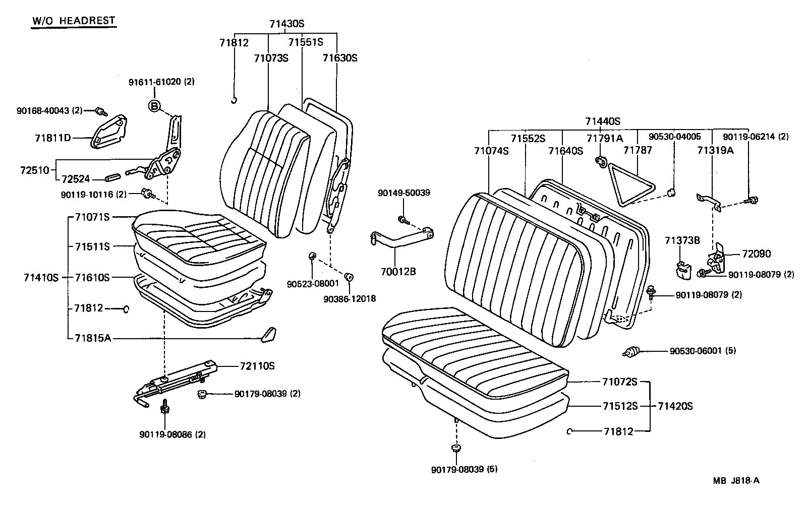 Exploded illustration MBJ818A