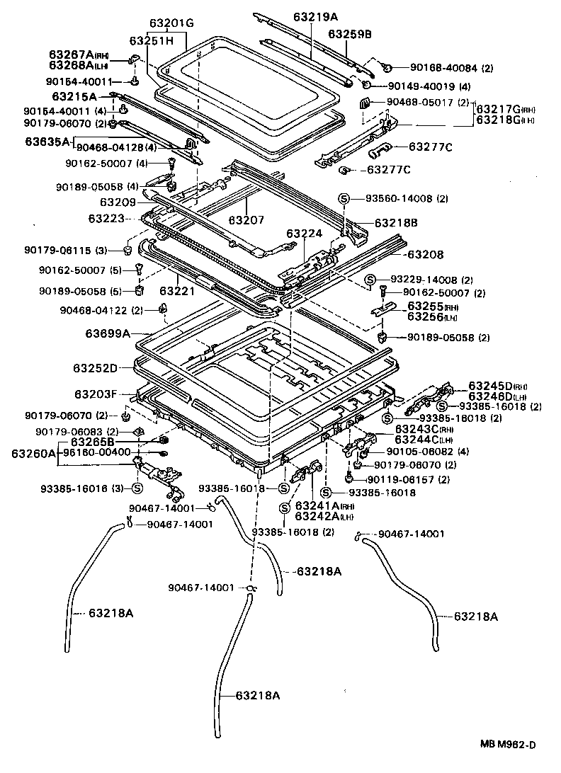 Exploded illustration MBM962D