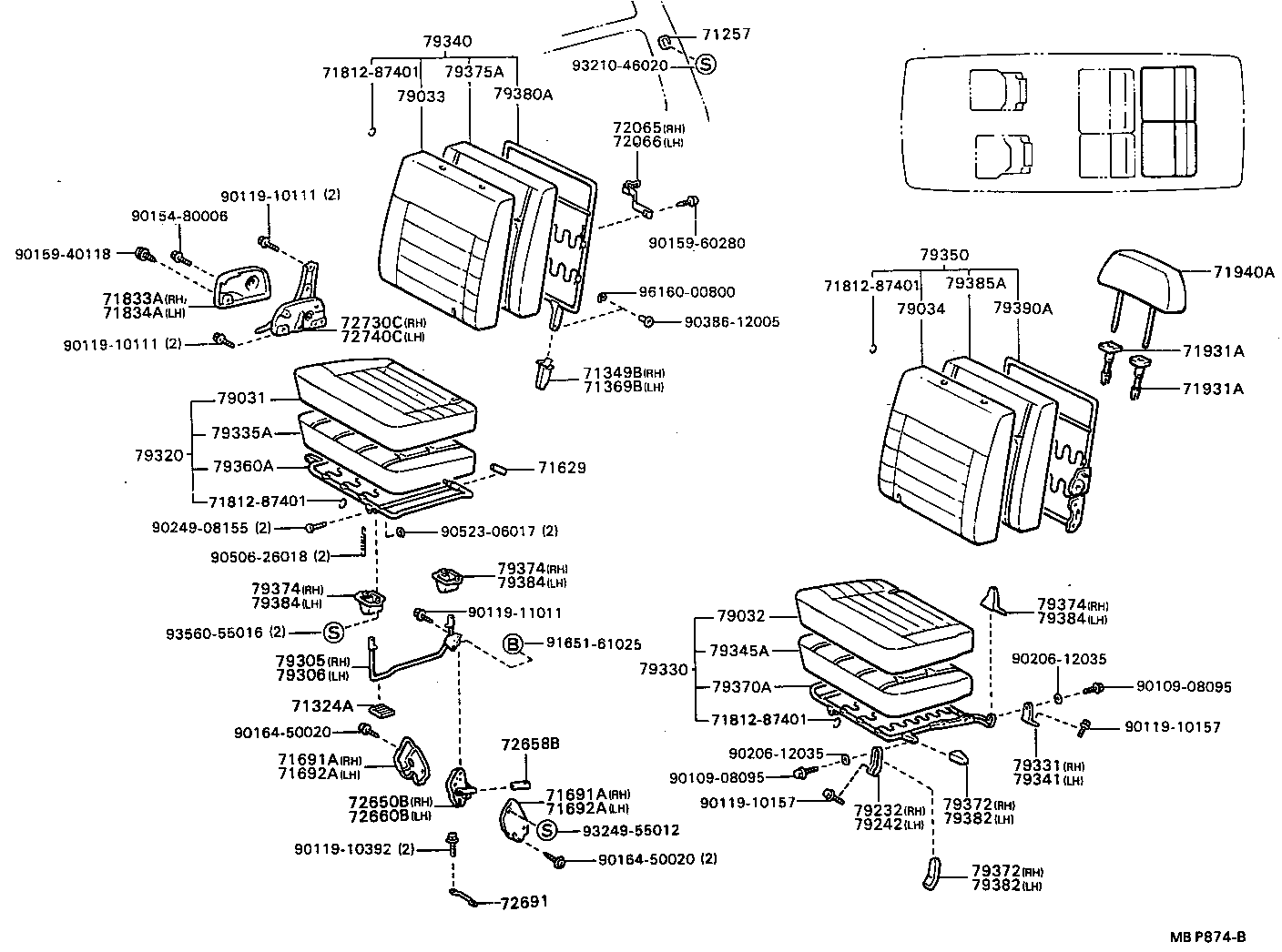 Exploded illustration MBP874B